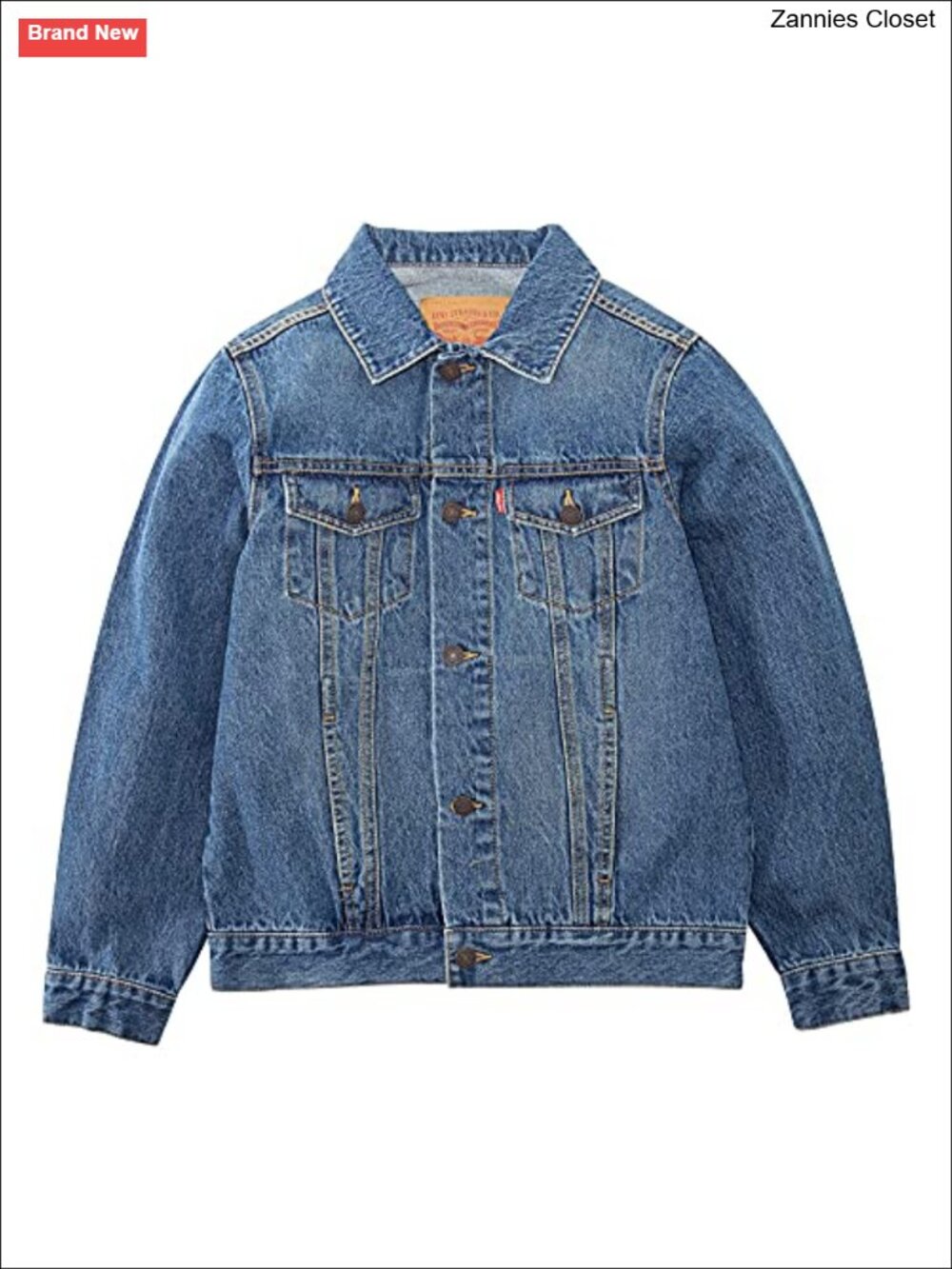 Boys Denim Trucker Jacket Sustainable Cotton Button Front